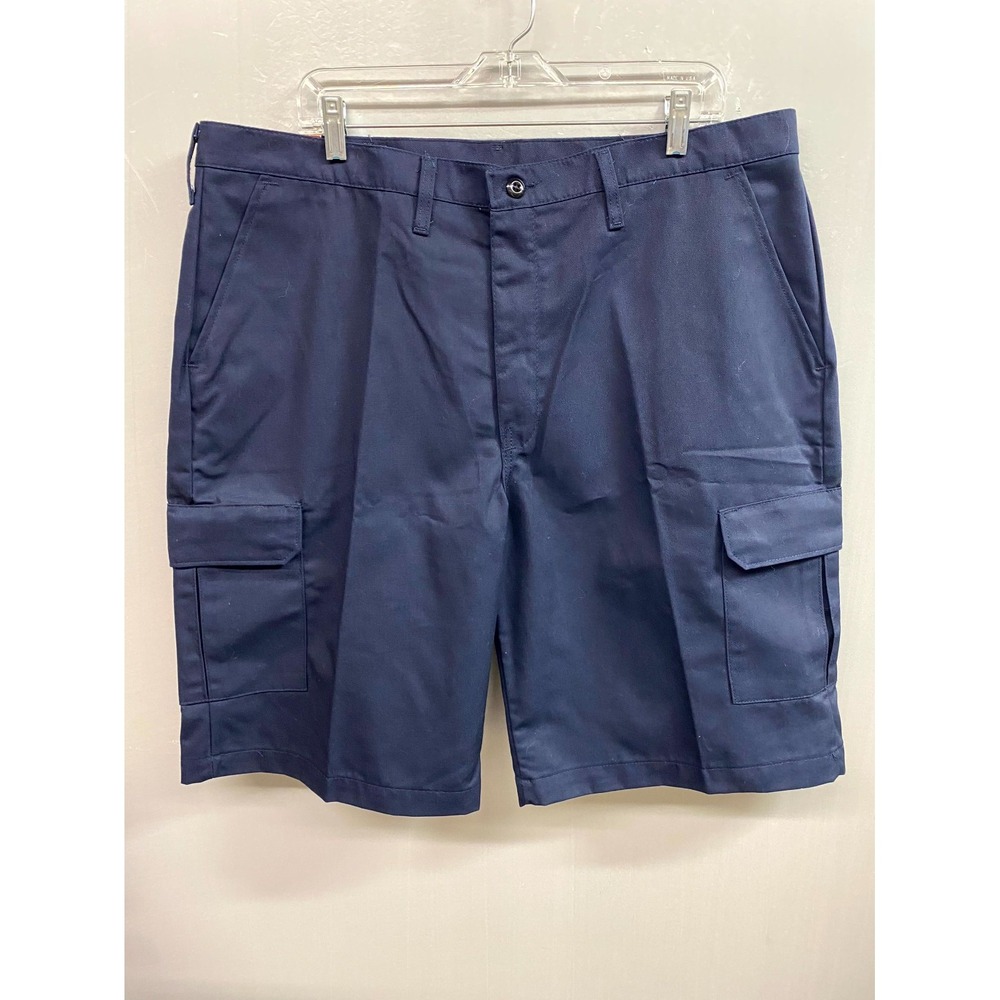 Red Kap Industrial Uniform Cargo Shorts Mens 40x12 Navy Blue Pockets Workwear